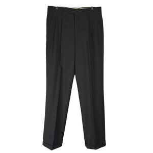 Stafford 100% Worsted Wool Pants Men's 36x34 Gray Trouser Business Professional